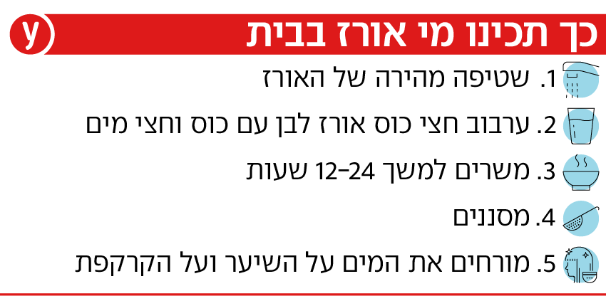 הכנת מי אורז