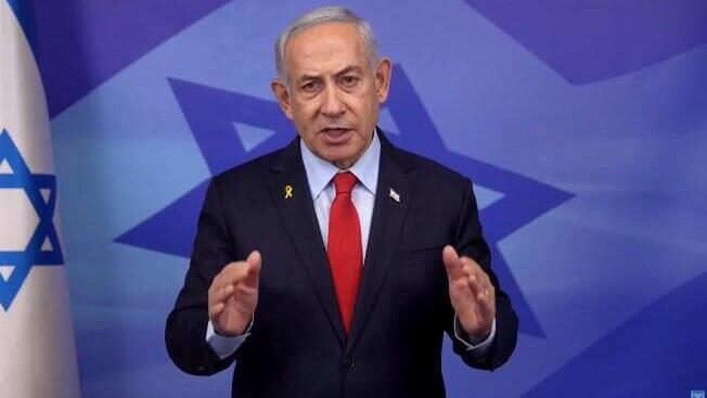 ראש הממשלה בנימין נתניהו בהצהרה לתקשורת