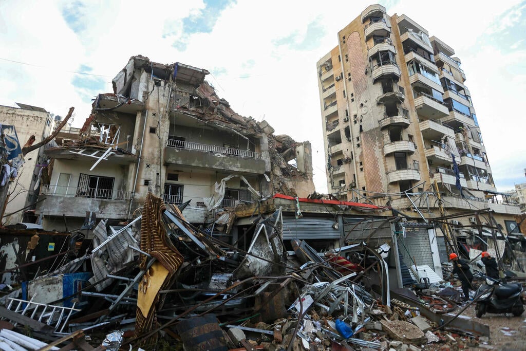 צילום: IBRAHIM AMRO / AFP ההרס בביירות