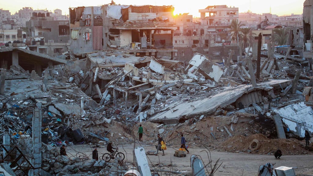 הרס בדרום הרצועה, ארכיון (צילום: Bashar TALEB / AFP) הרס בדרום הרצועה