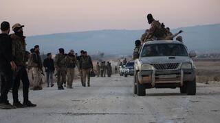 Opposition forces on their way to Aleppo, Syria, Dec. 1, 2024