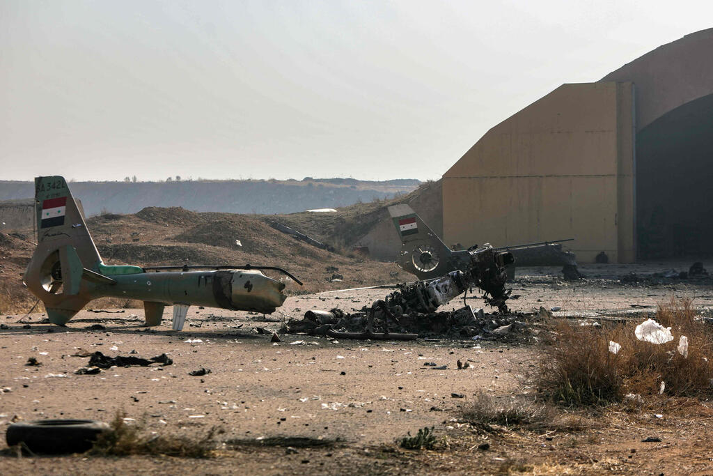 IDF targets military airports (Photo: Bakr ALKASEM / AFP) נזקי התקיפה בסוריה