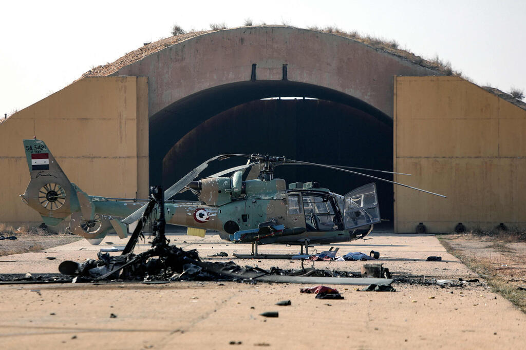 IDF targets military airports (Photo: Bakr ALKASEM / AFP) נזקי התקיפה בסוריה