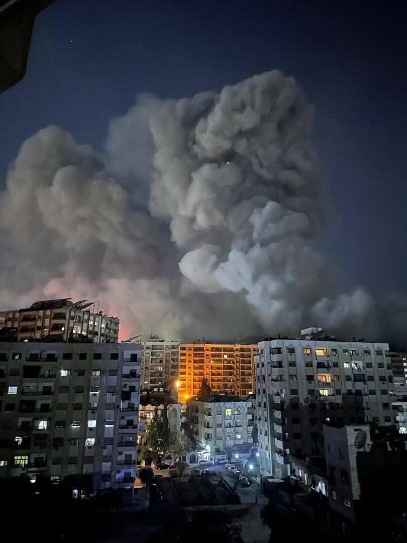 IDF attacks Damascus תקיפות באזור ברזה בדמשק, סוריה