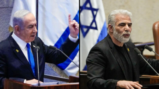 בנימין נתניהו , יאיר לפיד במליאת הכנסת