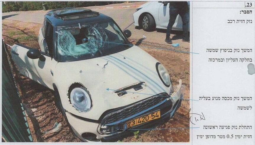 זירת התאונה שבה נחמן חורי דרס למוות את גיא תימור זירת התאונה שבה נחמן חורי דרס למוות את גיא תימור