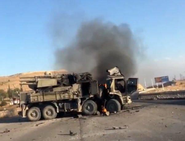 SA-17 battery destroyed by IDF in Damascus סוללות SA-17 שחיל האוויר השמיד בשדה התעופה אל-מאזה שבדמשק