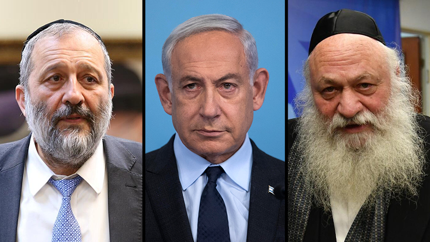 יצחק גולדקנופף בנימין נתניהו אריה דרעי