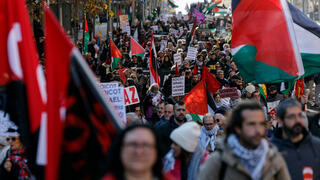 הפגנת נגד ישראל במדריד 