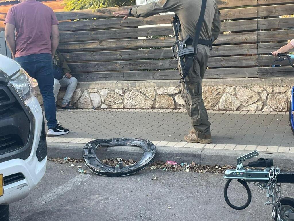 רסיס שנפל בהתנחלות לשם בשומרון (צילום: מועצה אזורית שומרון) יירוט בלשם שבשומרון