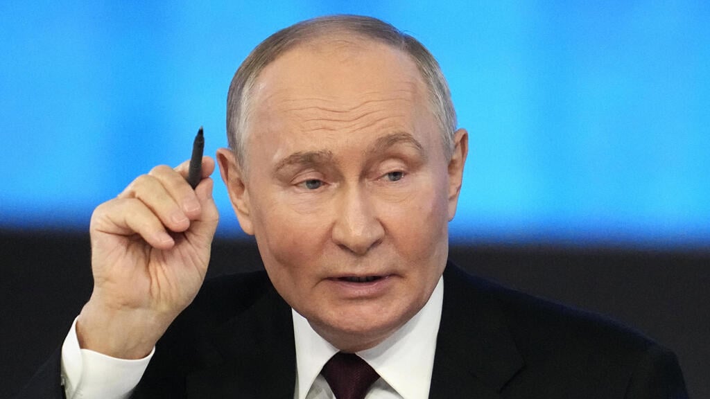 Russian President Vladimir Putin (Photo: AP Photo/Alexander Zemlianichenko) נשיא רוסיה ולדימיר פוטין מסיבת עיתונאים שנתית