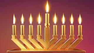 החנוכייה הדיגיטלית של הסוכנות היהודית. הדמייה