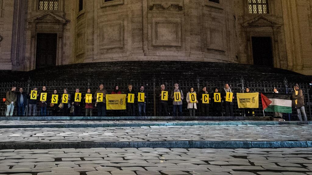 Palestinian supporters demonstrate in favor of a ceasefire in Piazza dell'Esquilino, Rome, Italy, on Nov. 27, 2023 (Photo: Getty Images) Pro Palestinians demonstrate in favor of a ceasefire in Piazza dell'Esquilino, Rome, Italy, on Nov. 27, 2023