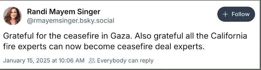 אסירת תודה. רנדי מיים סינגר (צילום: אינסטגרם) רנדי מיים סינגר
