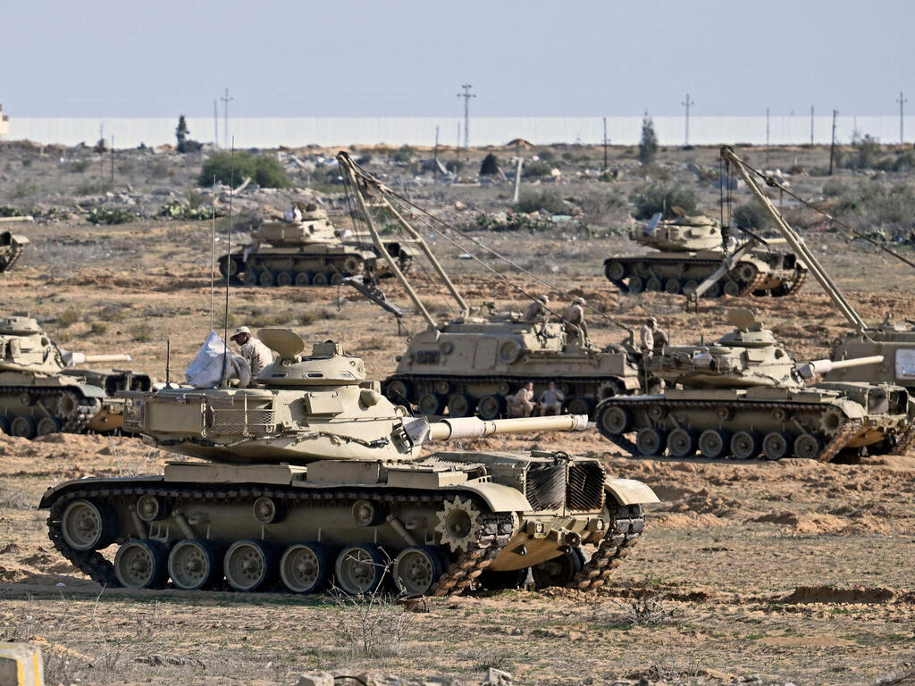 Egyptian armored units in Sinai (Photo: AFP) צבא מצרים