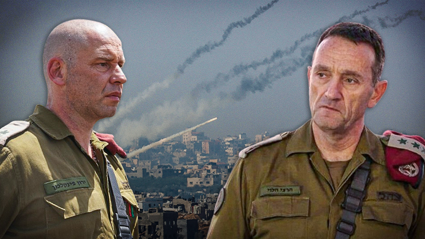 Maj. Gen. Yaron Finkelman, IDF Chief of Staff Lt. Gen. Herzi Halevi 