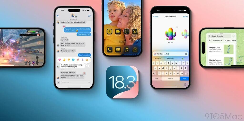 iOS 18.3 - שיפורים קלים ועדיין ללא מערכת AI מלאה (9TO5Mac) iOS 18.3 - שיפורים קלים