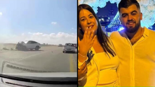 בני הזוג מבאר שבע נהרגו בתאונה קטלנית- בתיעוד נראה הרכב הפוגע חוצה קו הפרדה לבן