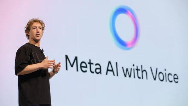 מנכ"ל מטא, מארק צוקרברג, בעת הצגת Meta AI