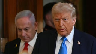 ראש הממשלה בנימין נתניהו ונשיא ארה"ב דונלד טראמפ במסיבת העיתונאים בבית הלבן