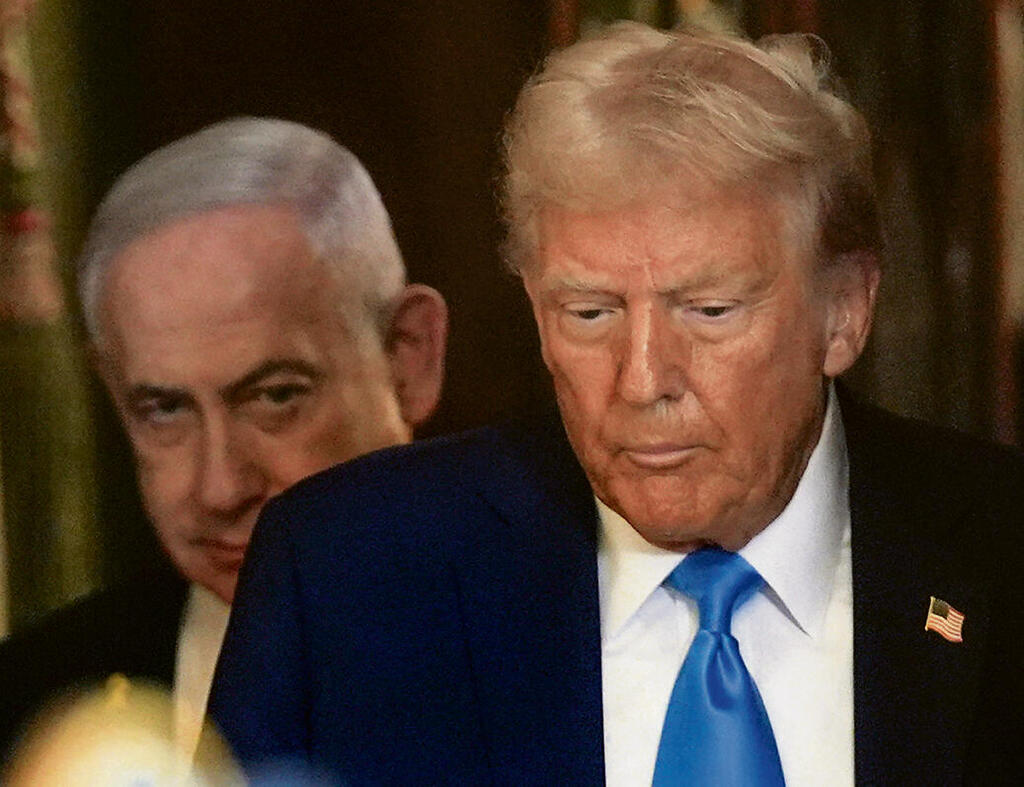 טראמפ ונתניהו בפסגה השבוע. כמו שתוכנית המאה נירמלה את רעיון הריבונות, נאומו נירמל את רעיון ההגירה | צילום: AP/Evan Vucci yk14250702