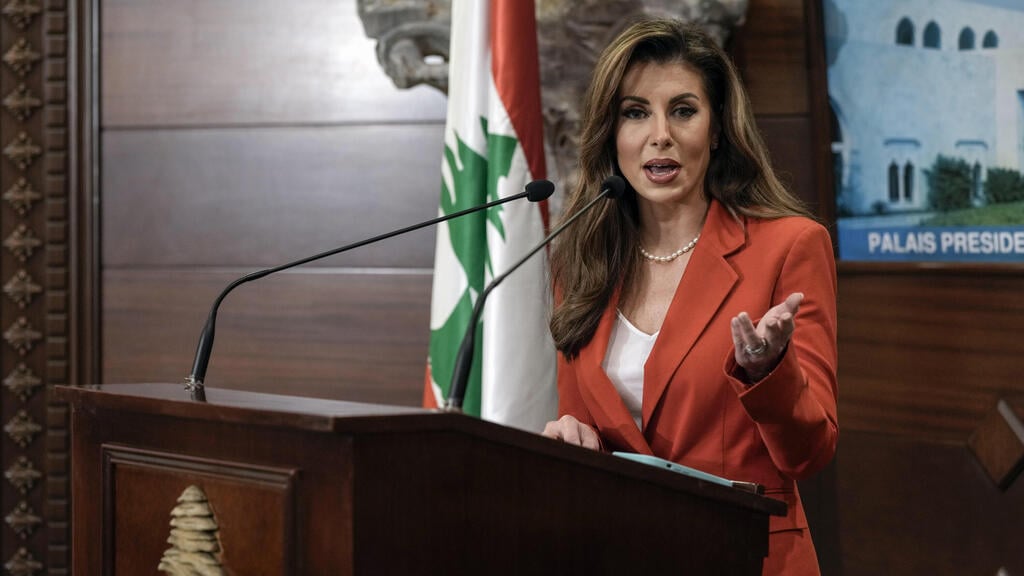 U.S. envoy Morgan Ortagus in Lebanon (Photo: AP Photo/Bilal Hussein) מורגן אורטגוס