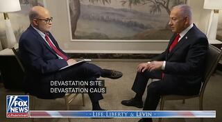 Benjamin Netanyahu in an interview with Mark Levin on Fox News 