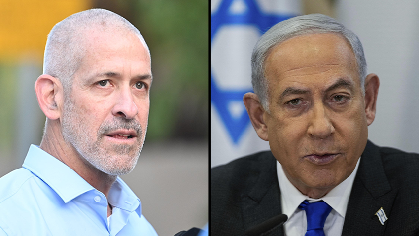 נתניהו החליט לפטר את בר "בשל חוסר אמון מתמשך שהלך וגבר" ( צילום: עידו ארז, יאיר שגיא) חצאים רונן בר בנימין נתניהו