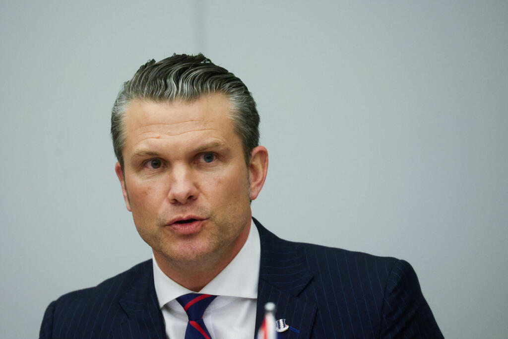 US Defense Secretary Pete Hegseth (Photo: REUTERS/Johanna Geron) ארה"ב שר ההגנה פיט הגסת' ב בריסל פגישה עם בכירי נאט"ו