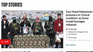 פרסום שחרור החטופים ב-skynews