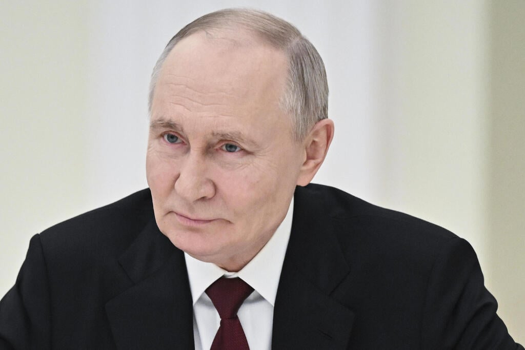 Russian President Vladimir Putin (Photo: Sergei Bobylev, Sputnik, Kremlin Pool Photo via AP) נשיא רוסיה ולדימיר פוטין בקרמלין