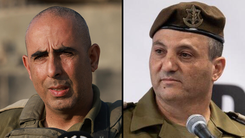יניב עשור ואיציק כהן. מפקד פיקוד הדרום וראש אגף המבצעים החדשים (צילום: דובר צה"ל, טל שחר) יניב עשור איציק כהן