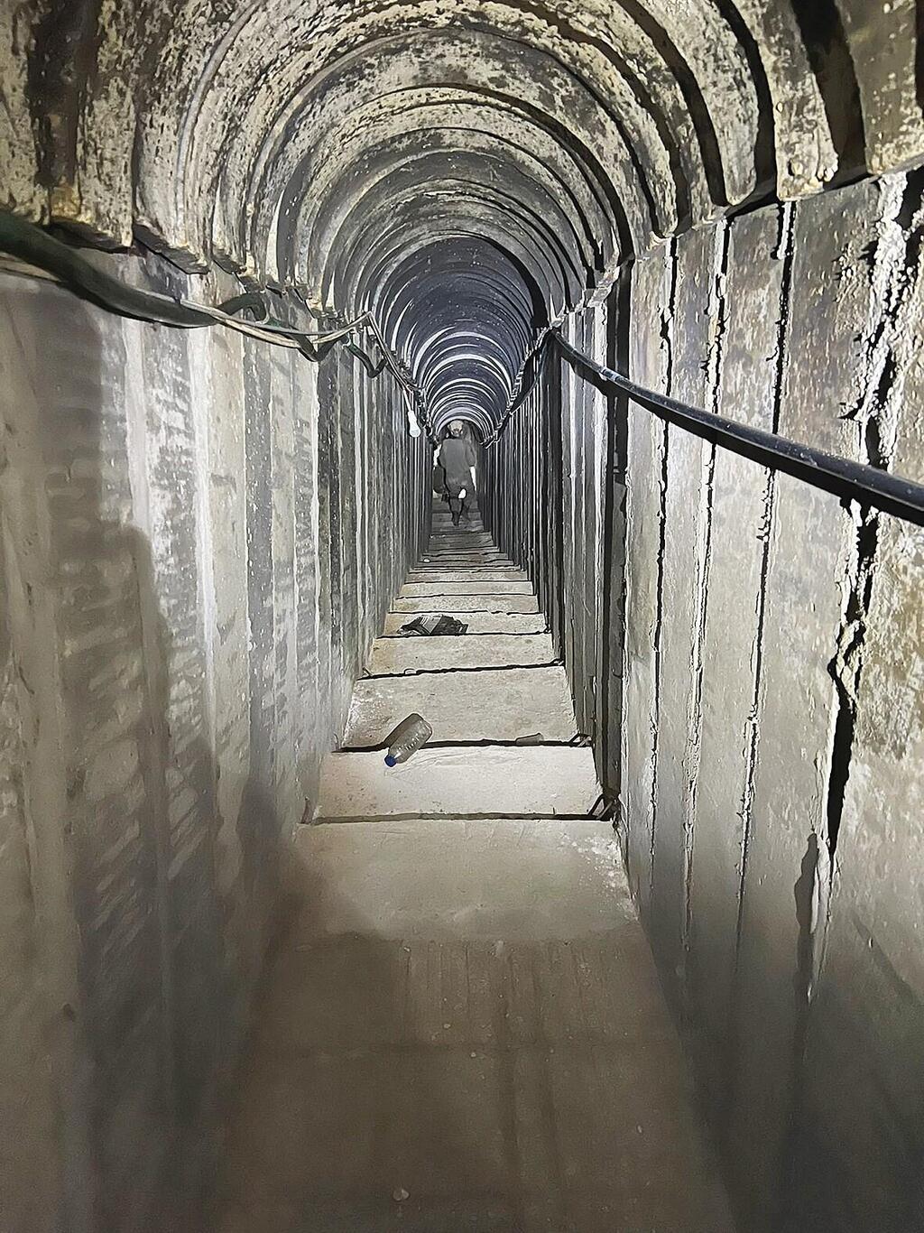 המנהרה שחשף צה"ל בשבוע שעבר (צילום: דובר צה"ל) מנהרה בעזה