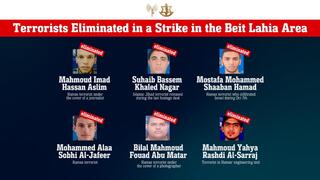 Terrorists eliminated in a strike in Beit Lahia, northern Gaza 