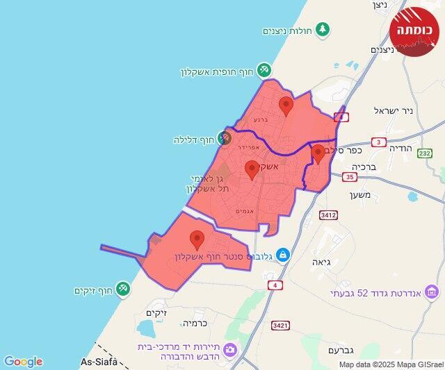 אזעקות באשקלון