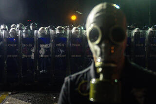 הפגנה ב איסטנבול טורקיה בעקבות מעצר ראש העיר אכרם אימאמאולו