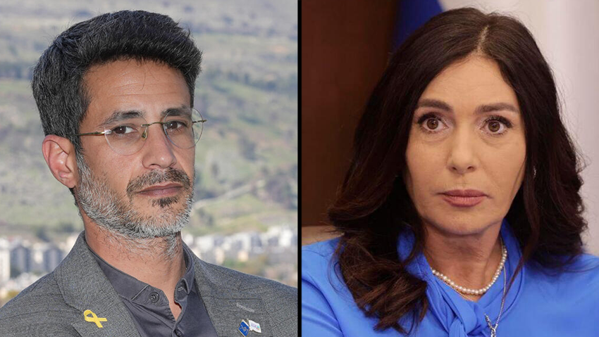 השרה רגב וראש העיר שטרן (צילום: אפי שריר, מארק ישראל סלם פול) מירי רגב, אביחי שטרן
