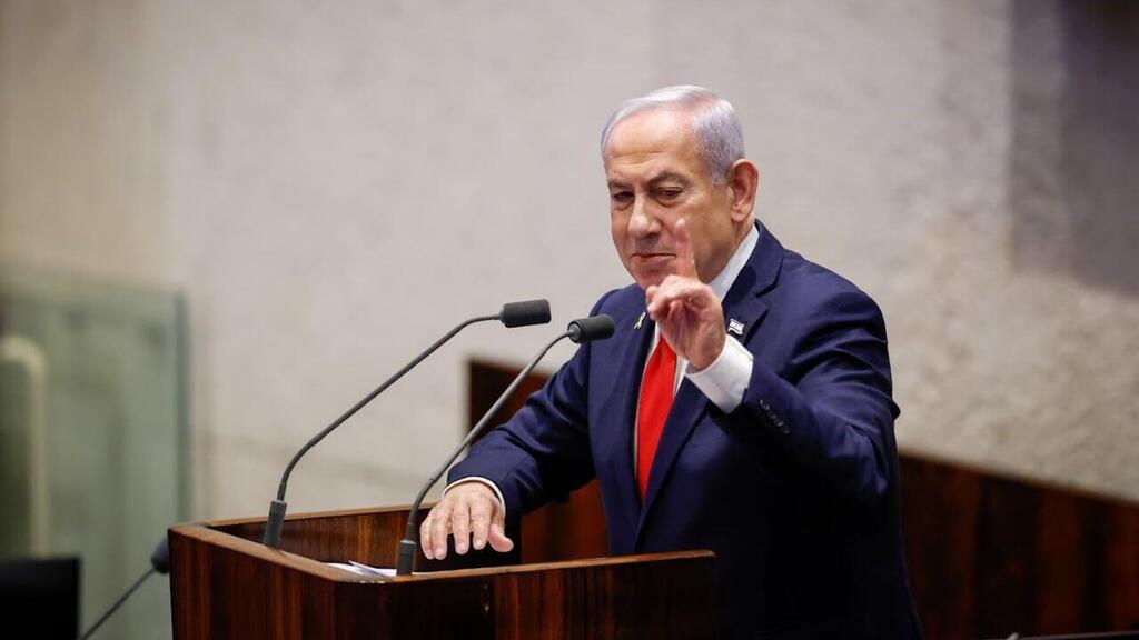 ראש הממשלה נתניהו בכנסת (צילום: נועם מושקוביץ / דוברות הכנסת) הצבעת חוק יסוד השפיטה במליאת הכנסת