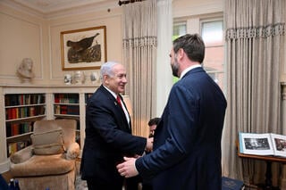 ראש הממשלה בנימין נתניהו בפגישה עם סגן נשיא ארה"ב ג'יי די ואנס בוושינגטון