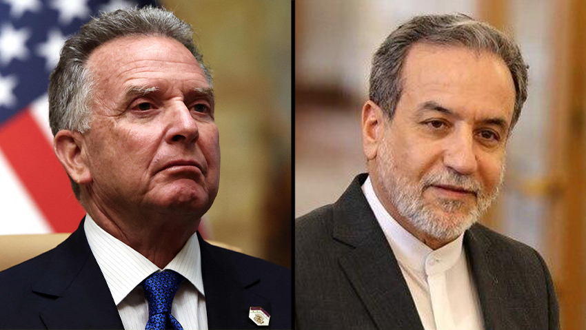 Iranian Foreign Minister Abbas Araghchi and US envoy Steve Witkoff (Photo: REUTERS/Evelyn Hockstein/Pool ) חצאים עבאס עראקצ'י, סטיב וויטקוף