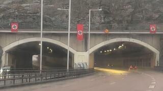 דגלי צלב הקרס שנתלו בשבדיה