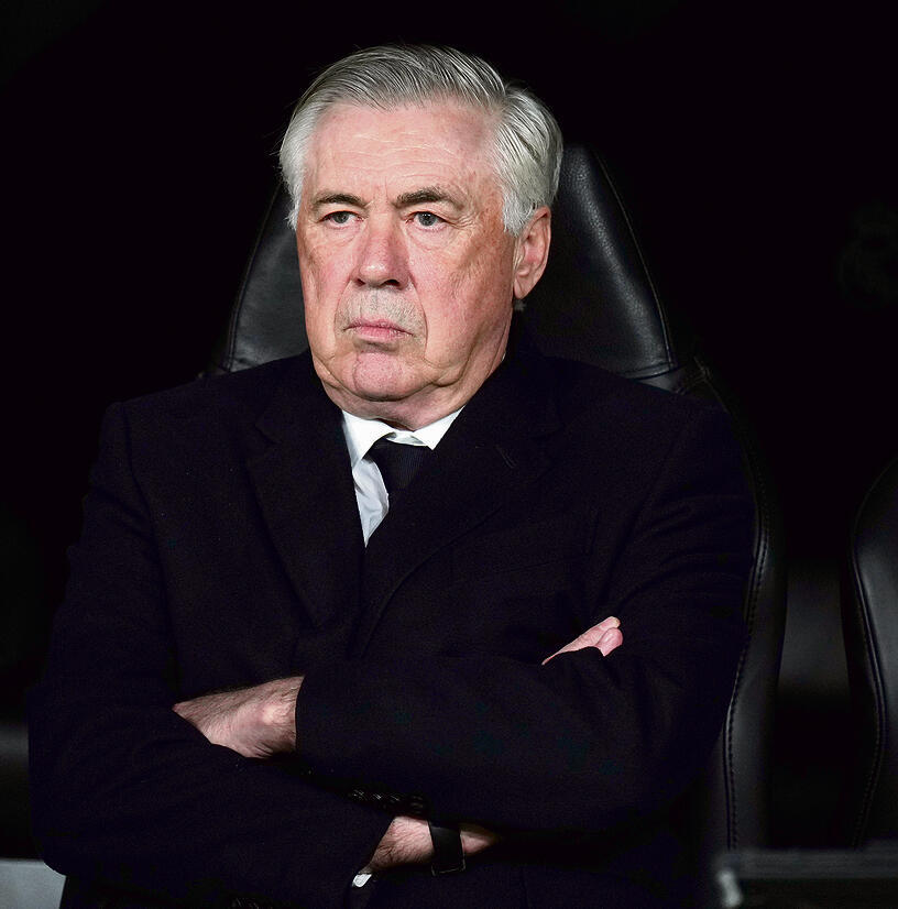 אנצ'לוטי מבואס. לפחות יישאר לגמר הגביע | צילום: Angel Martinez/Getty Images yk14338594