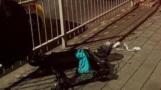 זירת תאונת הדרכים של נוסע קורקינט חשמלי בנתניה