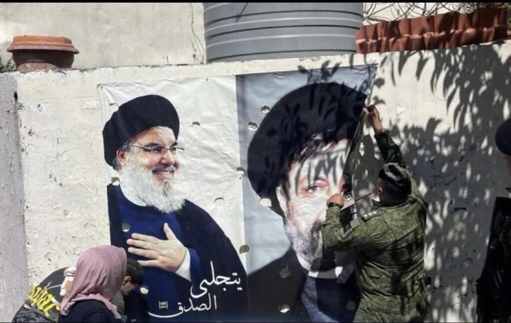 Lebanese army soldiers removing posters from Beirut featuring slain Hezbollah leaders (Photo: X) Lebanese army soldiers removing posters from Beirut featuring slain Hezbollah leaders