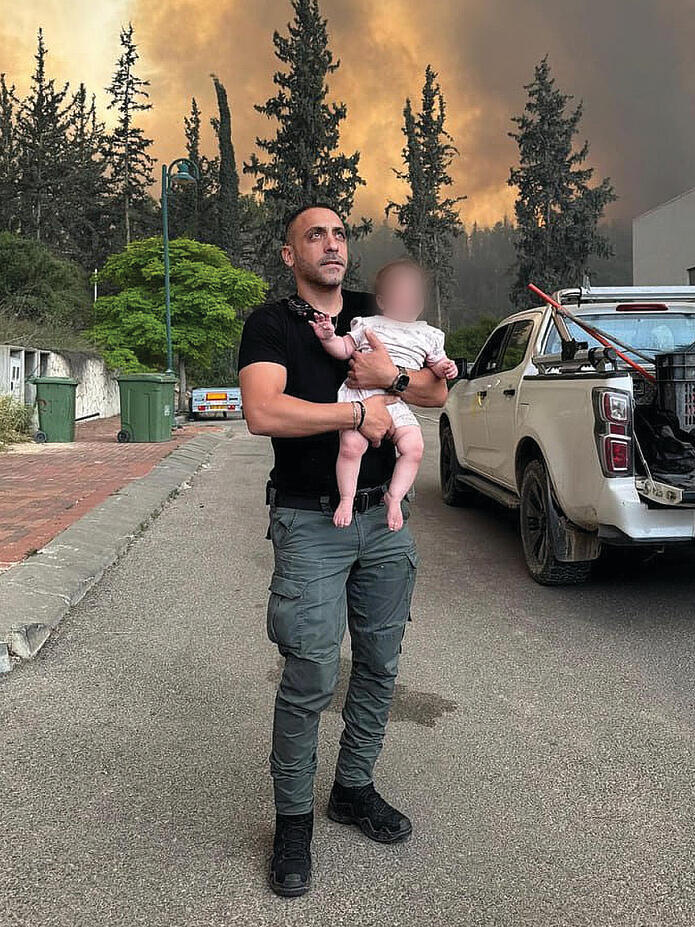 "תחושת סיפוק אדירה". רס"ב ממן, לאחר חילוץ המשפחה | צילום: דוברות מג"ב yk14345759