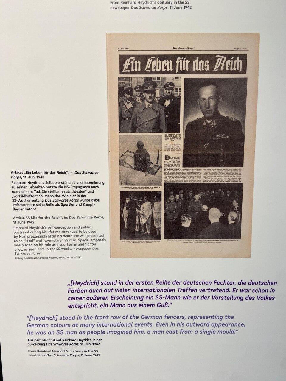 Reinhard Heydrich exhibition (Photo: Daniela Ozacky Stern) Reinhard Heydrich exhibition
