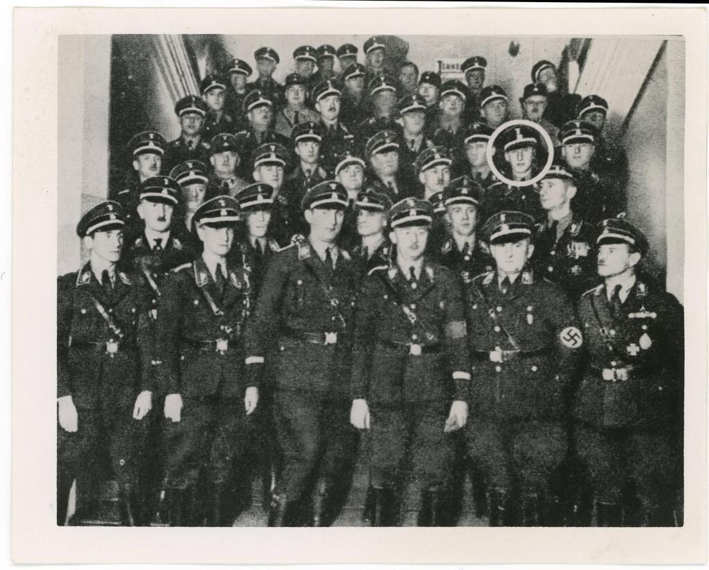 SS and SD officers, Reinhard Heydrich circled (Photo: Courtesy of the Ghetto Fighters’ House Museum / Photo Archive) SS and SD officers, Reinhard Heydrich circled