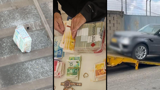 תיעוד ממעצרו של החשוד בפתיחת חברות קש והלבנת סכום של כ-800 מליוני שקלים עבור ארגון הפשע 