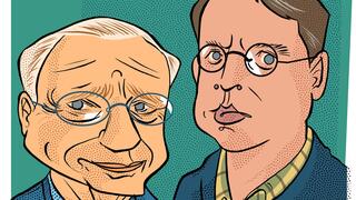 דויד גרוסמן (משמאל) וג'ושוע כהן