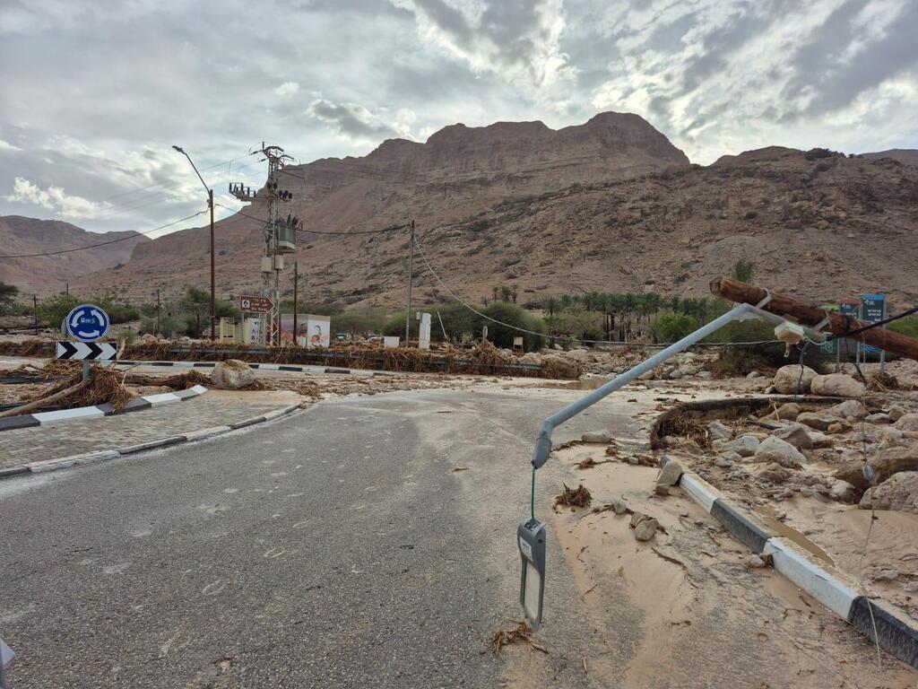 סחף בכניסה לשמורת הטבע עין גדי (צילום: שוקי דורי, רשות הטבע והגנים) סחף בכניסה לשמורת הטבע עין גדי